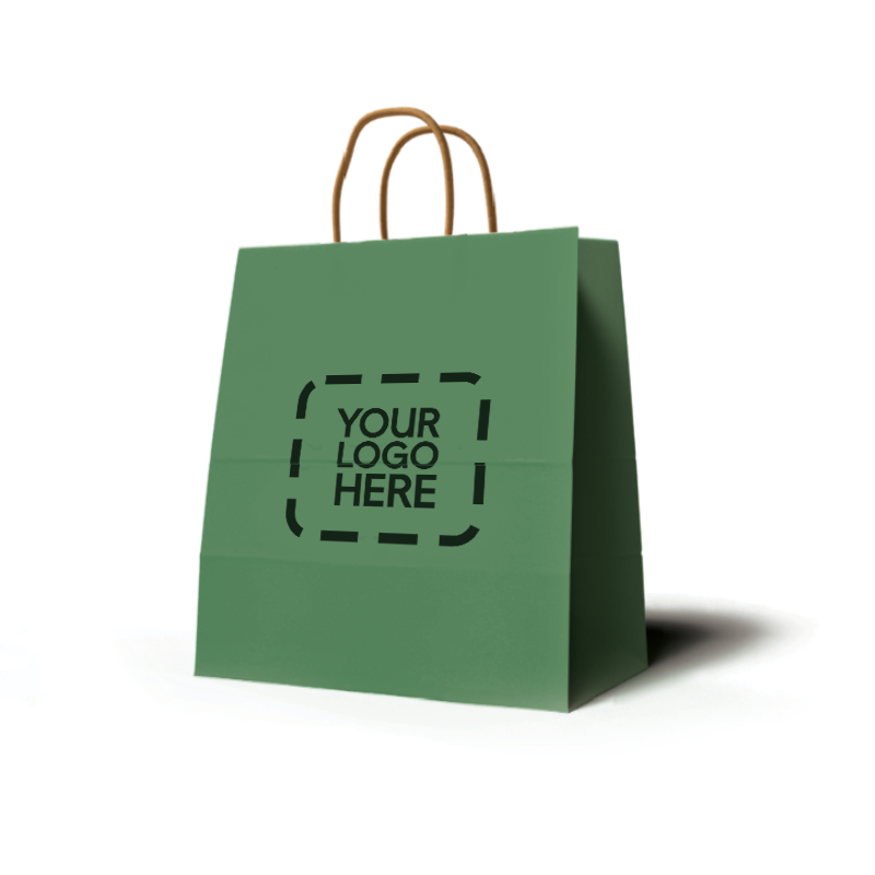 Customisable Restaurant Logo Paper Delivery Bags (Std) - Bulk